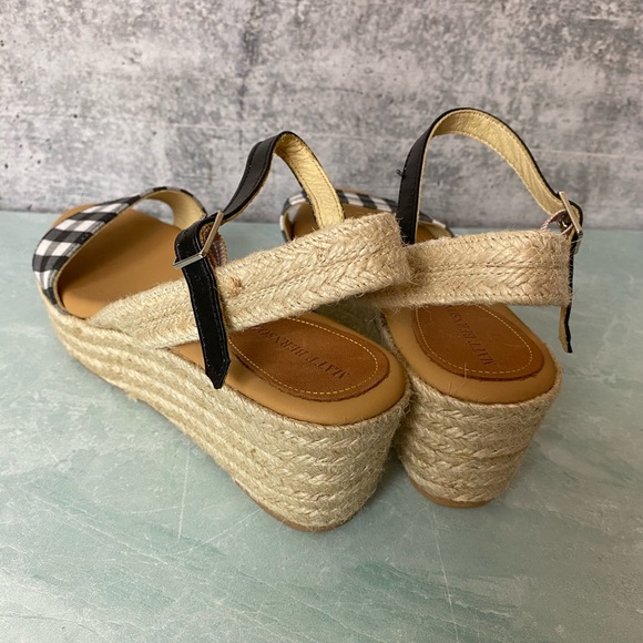 Matt Bernson platform sandals with black gingham 8 - Picture 4 of 8